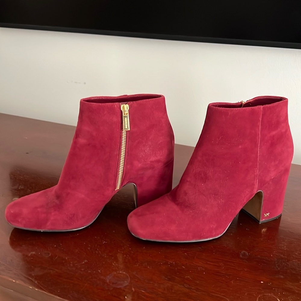 Michael Kors wine colored boots